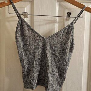 Brandy Melville Joanne Cropped Knit Tank Grey